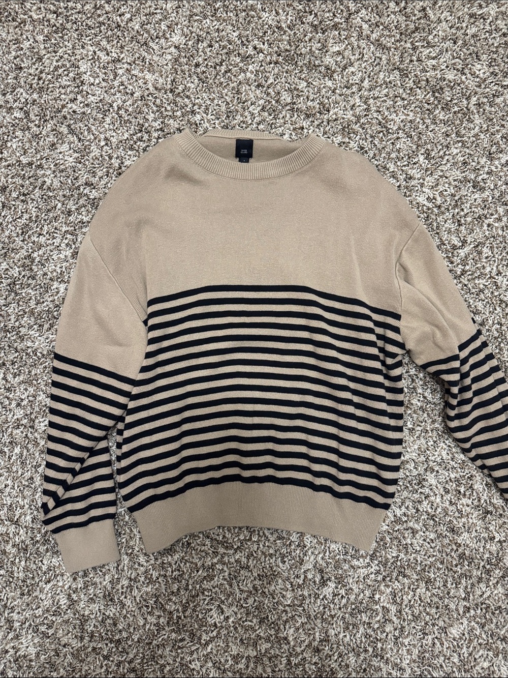 River Island Tan and Black Striped Sweater